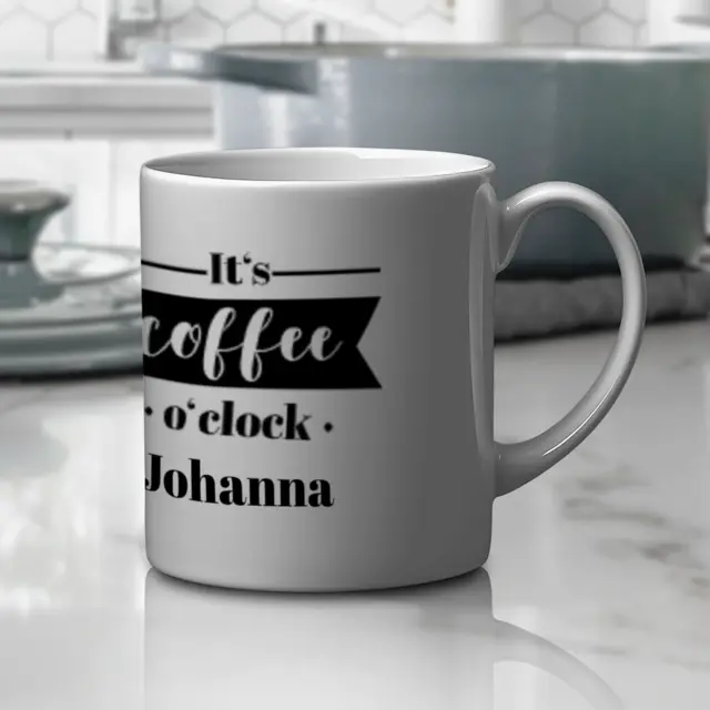 Fototasse Design Coffee o clock