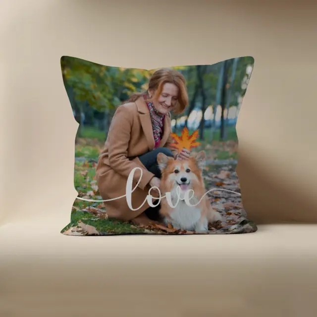 Samtkissen 40 x 40 cm Design Love