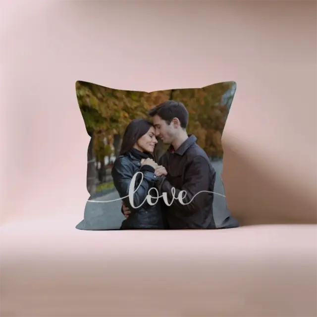 Samtkissen 40 x 40 cm Design Love