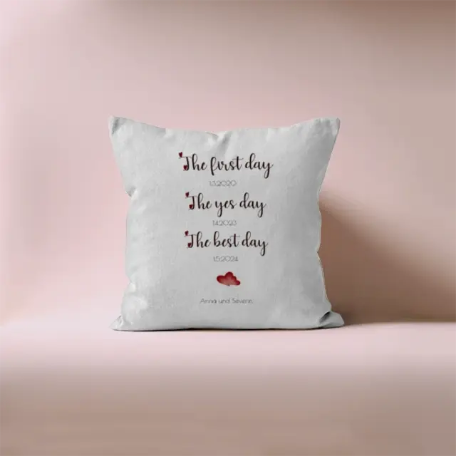 Samtkissen 40 x 40 cm Design Yes-First-Best