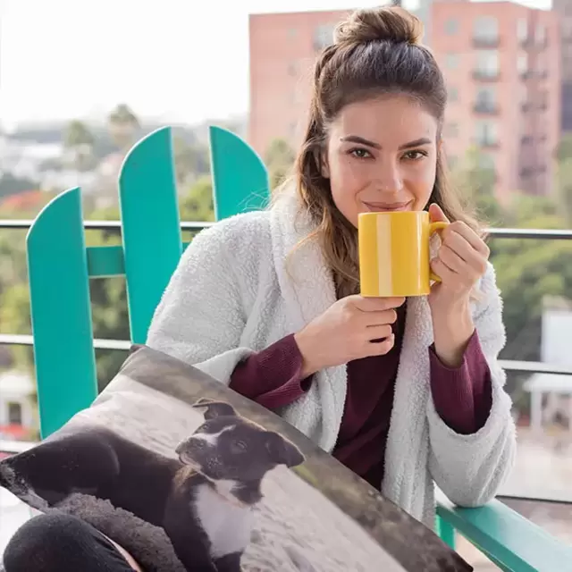 Strukturierte Canvaskissen für Drinnen und Draußen