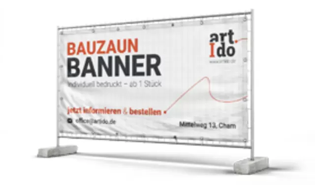 Bauzaunbanner mit Ihrem Werbedruck