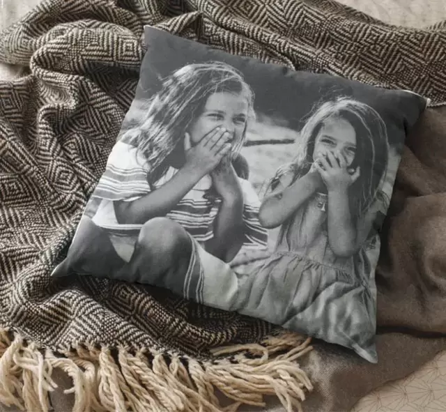 Individuell bedruckte Fotokissen aus weichem Fleece