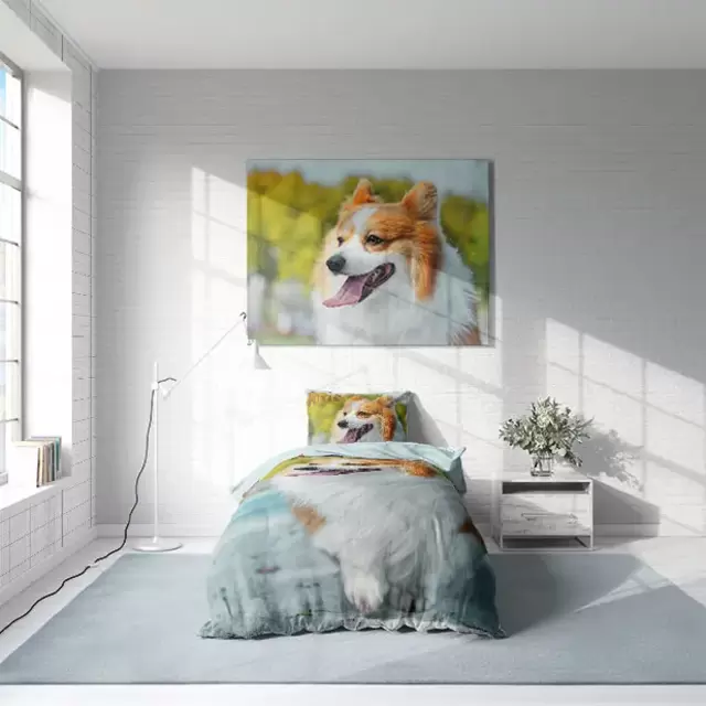 Die Foto-Bettwäsche gibt's auch in Kindergröße.