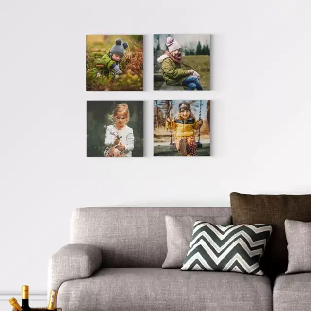 Die Mini-Leinwände werden auf fein strukturiertes, leicht glänzendes PES-Gewebe gedruckt.