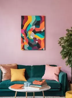 Farbenfrohe Leinwand für Wohlfühlatmosphäre