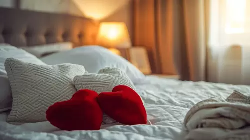 Niedliche Herzkissen als Ausdruck von Liebe
