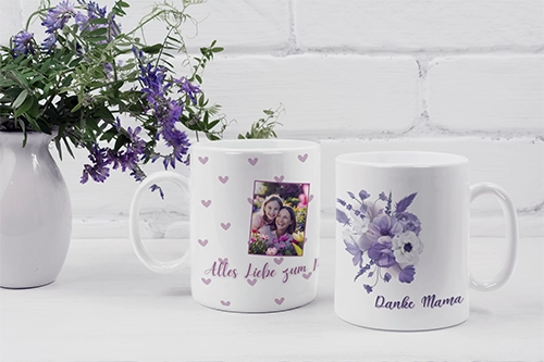 Danke Mama! Geschenkidee zum Muttertag: Selbst gestaltete Fototasse