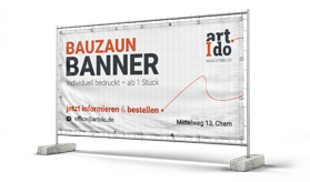 Bauzaunbanner mit Ihrem Werbedruck