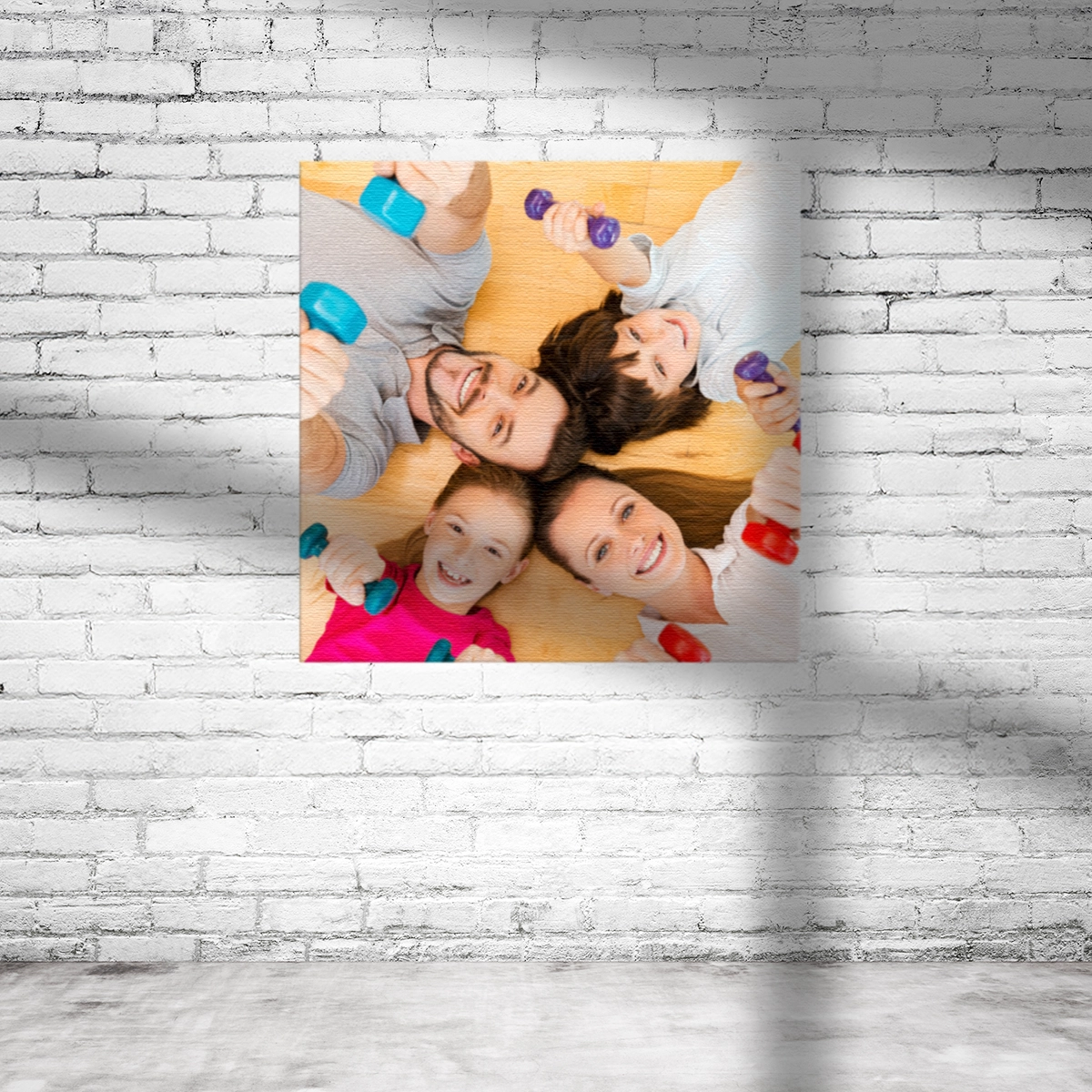 Familien-Leinwand im quadratischen Format