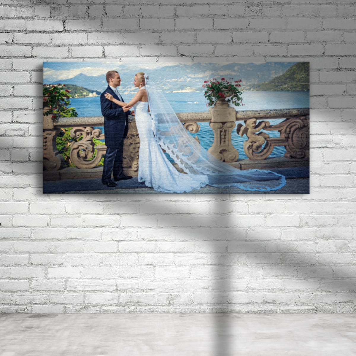 Hochzeitsfoto als Panorama-Leinwand