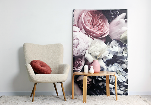 Makrofotos wirken toll auf großer Leinwand Makrofotografie von Rosen auf Leinwand