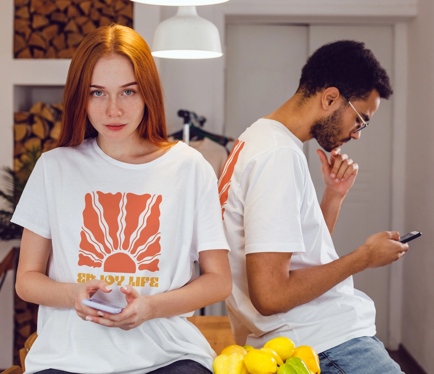Damen-, Herren- und Kindershirts wahlweise mit Front- oder Backprint