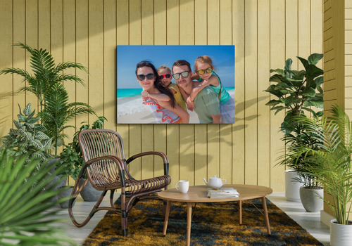 Familienfotos aus dem Urlaub auf Leinwand