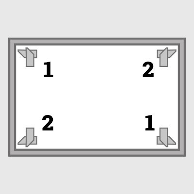 Reihenfolge Leinwand nachspannen