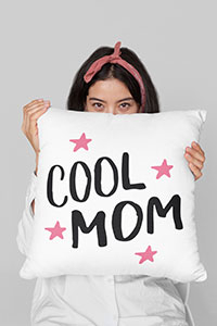 Bedrucktes Fotokissen mit Cool Mum