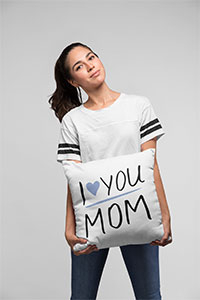 Kissen bedruckt mit I love Mum