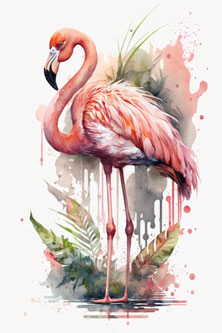 Flamingo künstlerisch